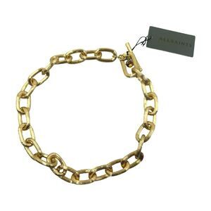 AllSaints Textured Chain Link Toggle Necklace - 17”
